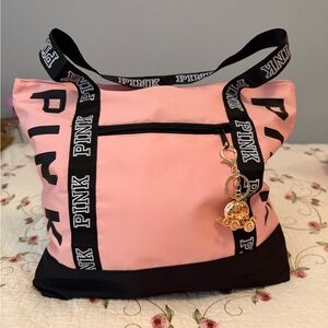 VERY nice Pink Tote Bag with Black Accents.